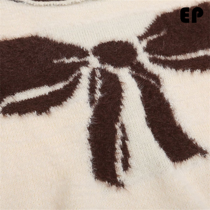 Women Knitted Sweater Pullover Pullover Cardigan Ripped Top