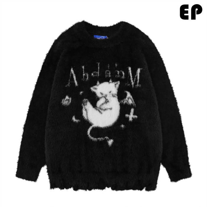 Women Knitted Sweater Pullover Pullover Cardigan Ripped Top