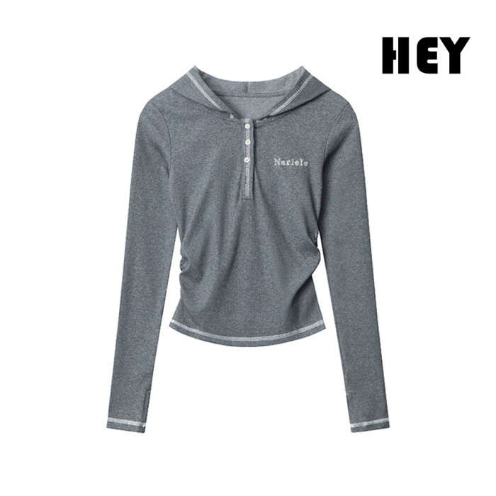 Women Hot Girl Style Slim Long Sleeve Bottoming Shirt Slim T-shirt