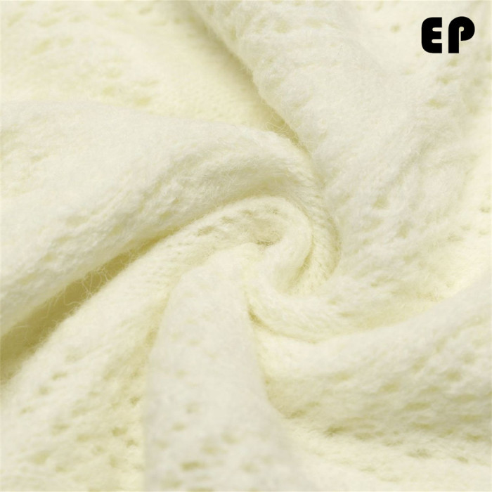 Women Knitted Sweater Pullover Pullover Cardigan Ripped Top