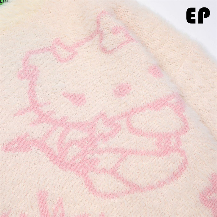 Women Knitted Sweater Pullover Pullover Cardigan Ripped Top