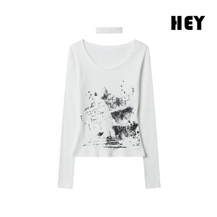 Women Hot Girl Style Slim Long Sleeve Bottoming Shirt Slim T-shirt