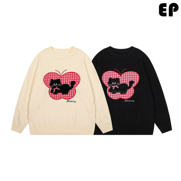 Women Knitted Sweater Pullover Pullover Cardigan Ripped Top