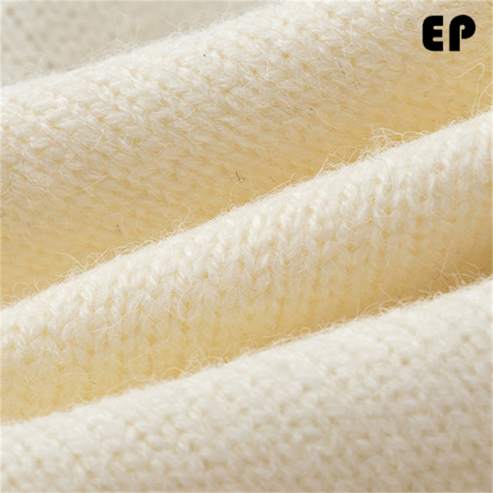 Women Knitted Sweater Pullover Pullover Cardigan Ripped Top