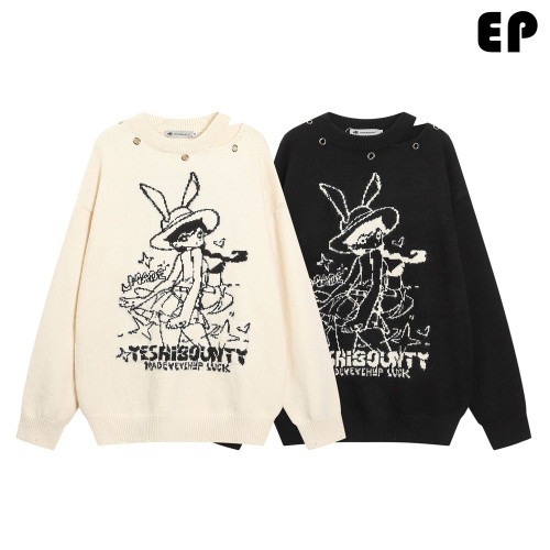 Women Knitted Sweater Pullover Pullover Cardigan Ripped Top