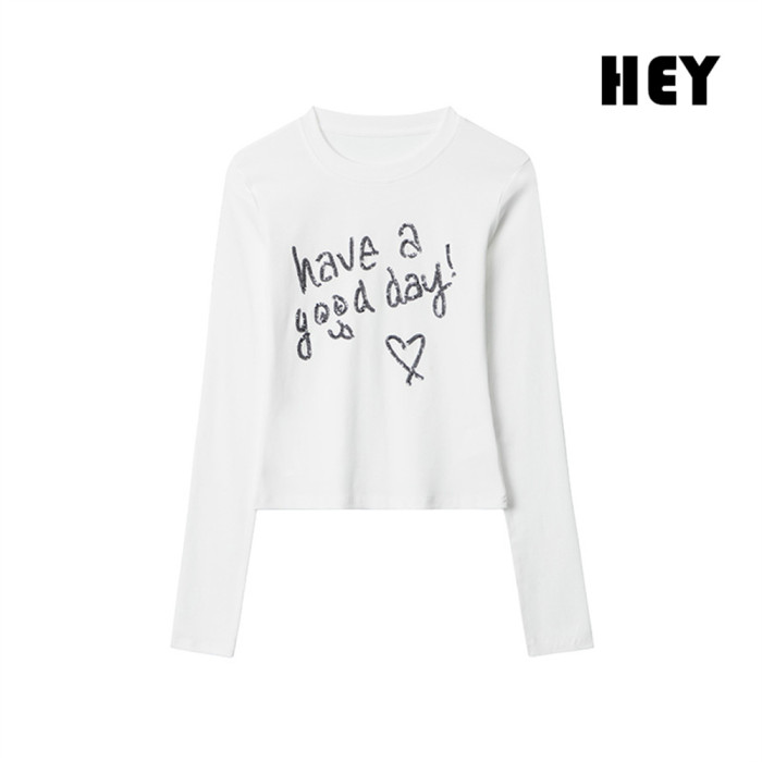 Women Hot Girl Style Slim Long Sleeve Bottoming Shirt Slim T-shirt