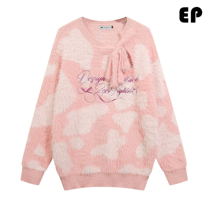 Women Knitted Sweater Pullover Pullover Cardigan Ripped Top