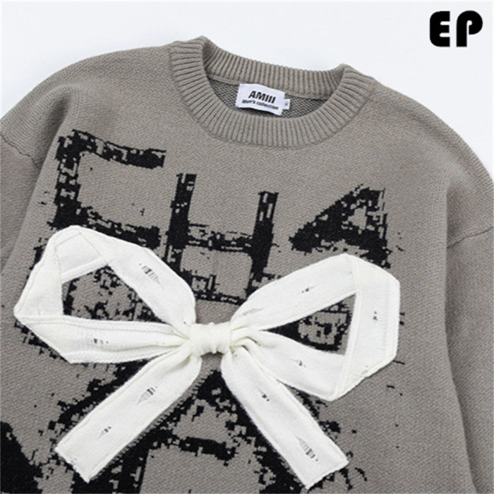 Women Knitted Sweater Pullover Pullover Cardigan Ripped Top