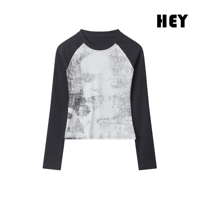 Women Hot Girl Style Slim Long Sleeve Bottoming Shirt Slim T-shirt