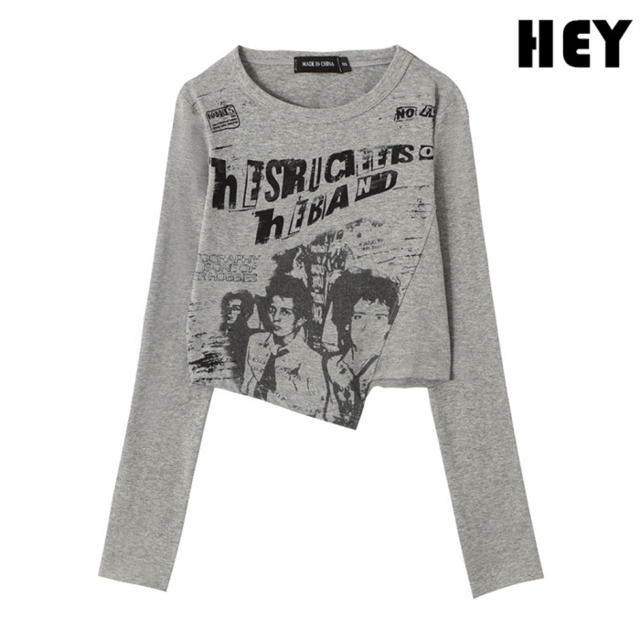 Women Hot Girl Style Slim Long Sleeve Bottoming Shirt Slim T-shirt