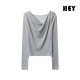 Women Hot Girl Style Slim Long Sleeve Bottoming Shirt Slim T-shirt