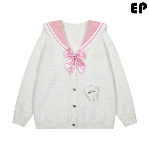 Women Knitted Sweater Pullover Pullover Cardigan Ripped Top