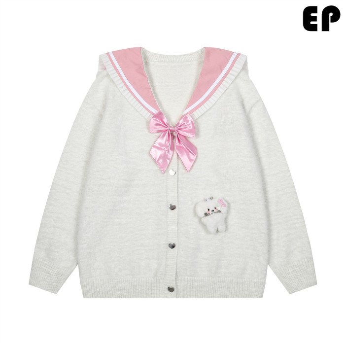 Women Knitted Sweater Pullover Pullover Cardigan Ripped Top