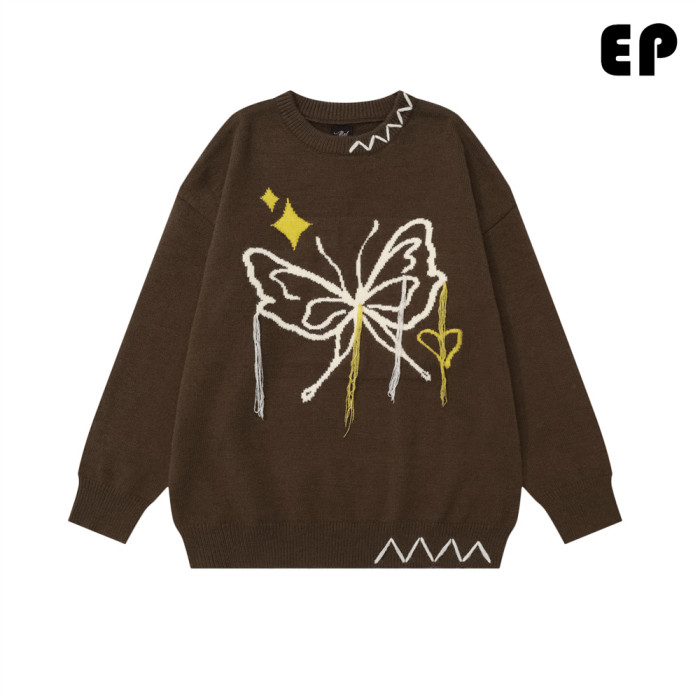 Women Knitted Sweater Pullover Pullover Cardigan Ripped Top