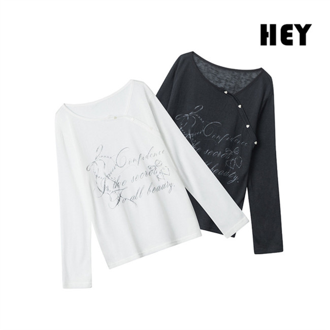 Women Hot Girl Style Slim Long Sleeve Bottoming Shirt Slim T-shirt