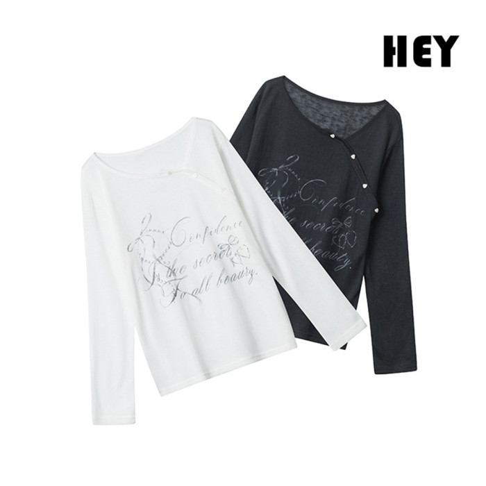 Women Hot Girl Style Slim Long Sleeve Bottoming Shirt Slim T-shirt