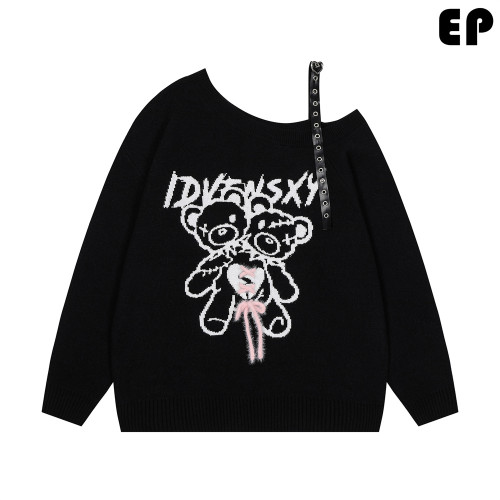 Women Knitted Sweater Pullover Pullover Cardigan Ripped Top