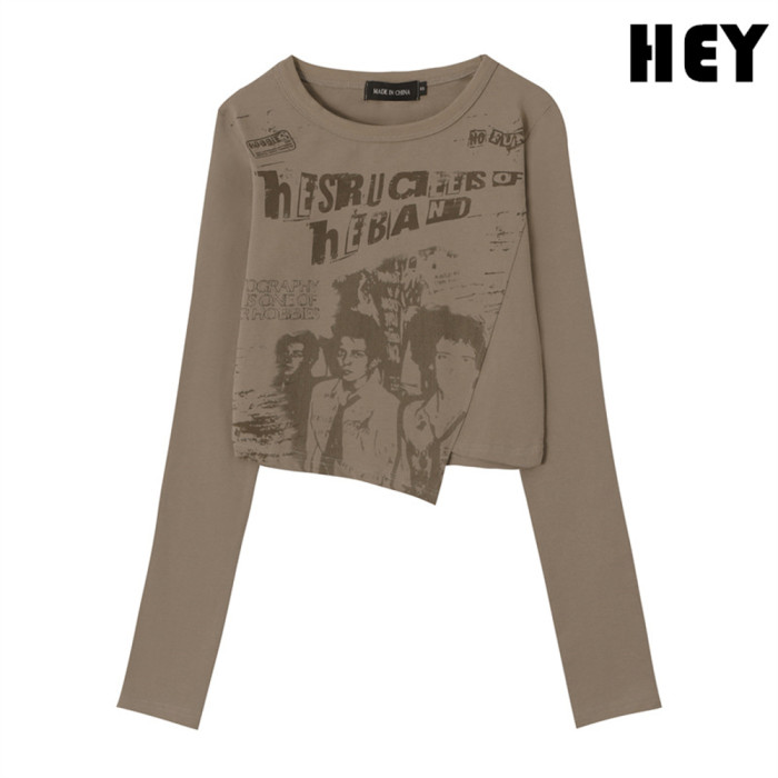 Women Hot Girl Style Slim Long Sleeve Bottoming Shirt Slim T-shirt