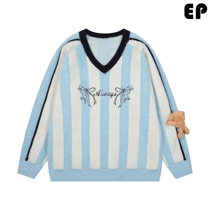 Women Knitted Sweater Pullover Pullover Cardigan Ripped Top