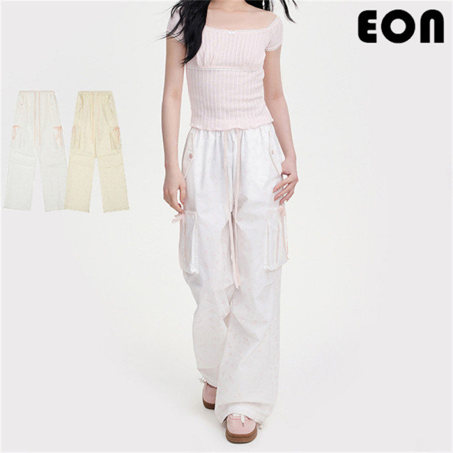 Women Overalls With Bright Thread Pants Anti Splash Trousers Loose pants Wide-leg Pants Casual Pants