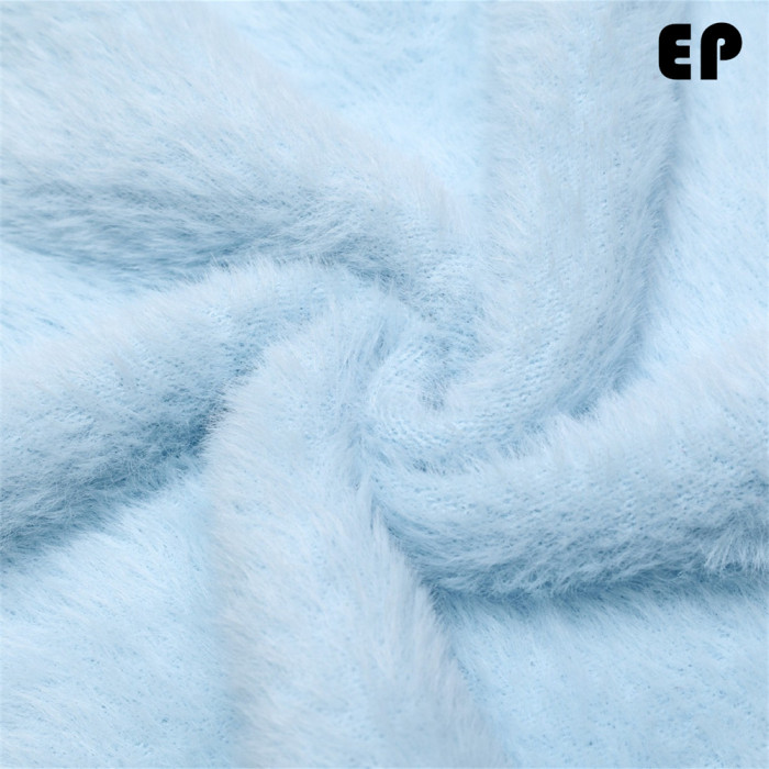 Women Knitted Sweater Pullover Pullover Cardigan Ripped Top