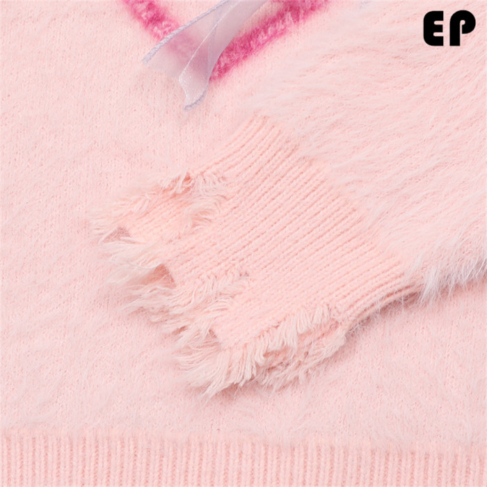 Women Knitted Sweater Pullover Pullover Cardigan Ripped Top