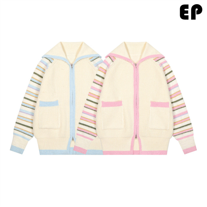 Women Knitted Sweater Pullover Pullover Cardigan Ripped Top