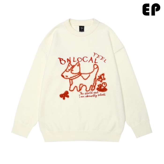 Women Knitted Sweater Pullover Pullover Cardigan Ripped Top