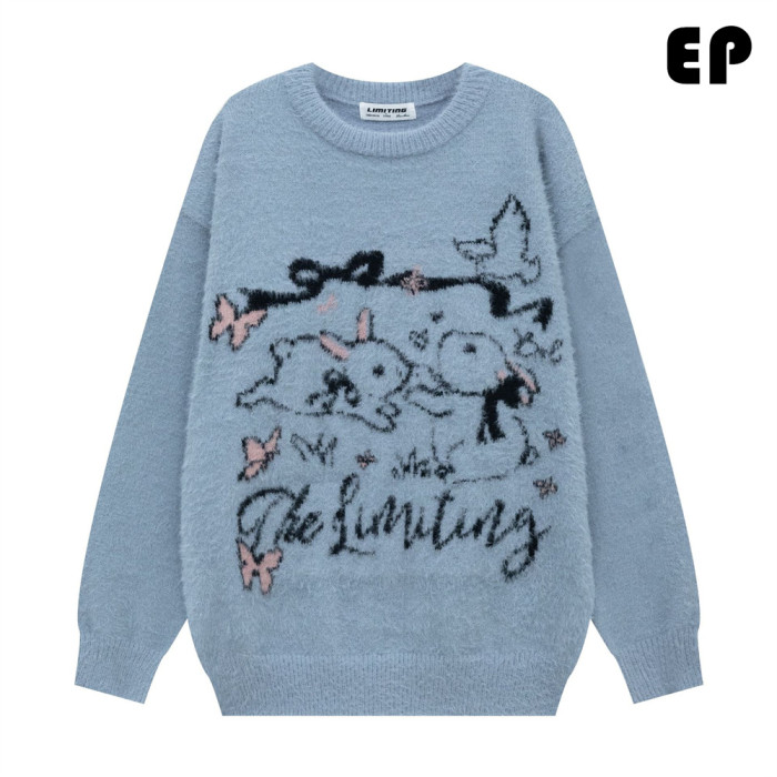 Women Knitted Sweater Pullover Pullover Cardigan Ripped Top