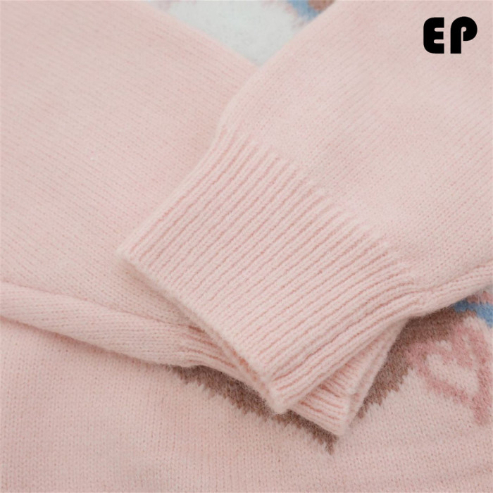 Women Knitted Sweater Pullover Pullover Cardigan Ripped Top