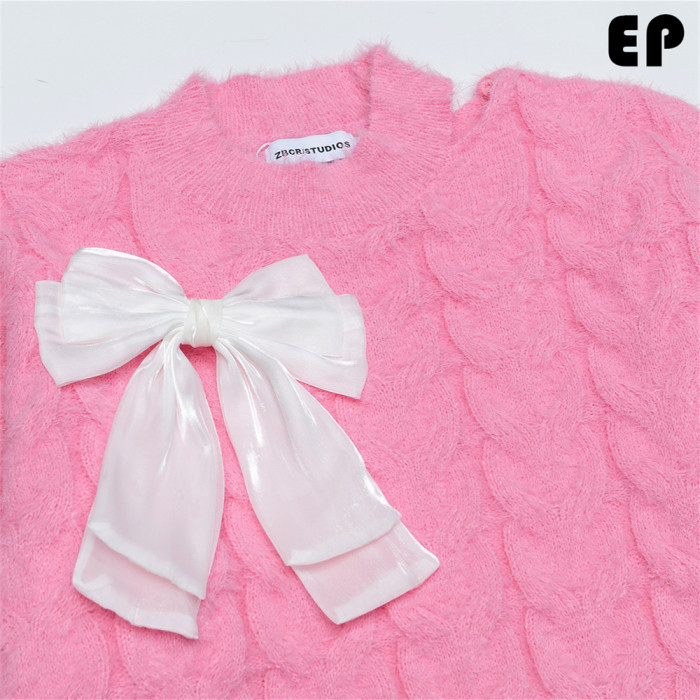 Women Knitted Sweater Pullover Pullover Cardigan Ripped Top