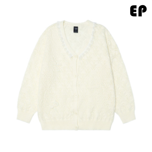 Women Knitted Sweater Pullover Pullover Cardigan Ripped Top