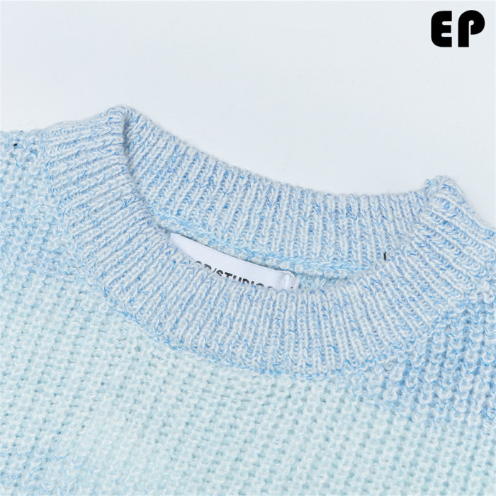 Women Knitted Sweater Pullover Pullover Cardigan Ripped Top