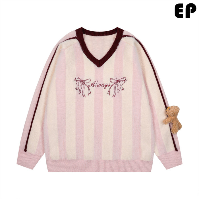 Women Knitted Sweater Pullover Pullover Cardigan Ripped Top