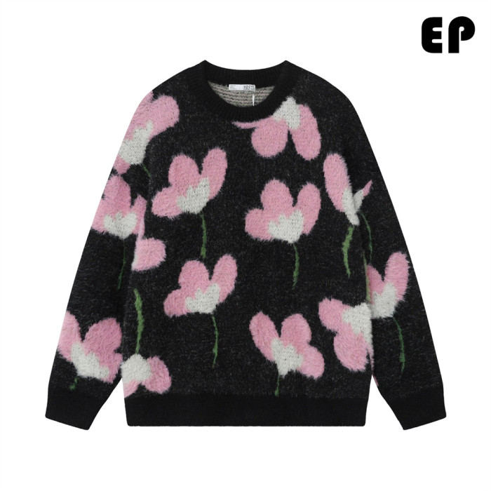 Women Knitted Sweater Pullover Pullover Cardigan Ripped Top