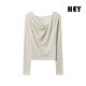 Women Hot Girl Style Slim Long Sleeve Bottoming Shirt Slim T-shirt