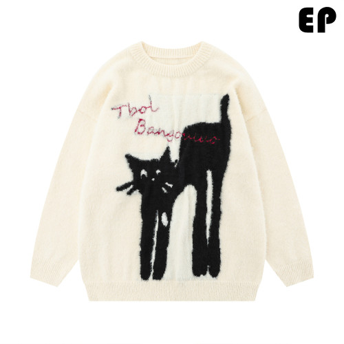 Women Knitted Sweater Pullover Pullover Cardigan Ripped Top