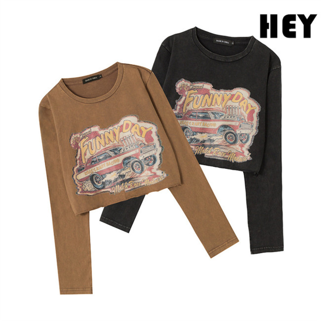 Women Hot Girl Style Slim Long Sleeve Bottoming Shirt Slim T-shirt