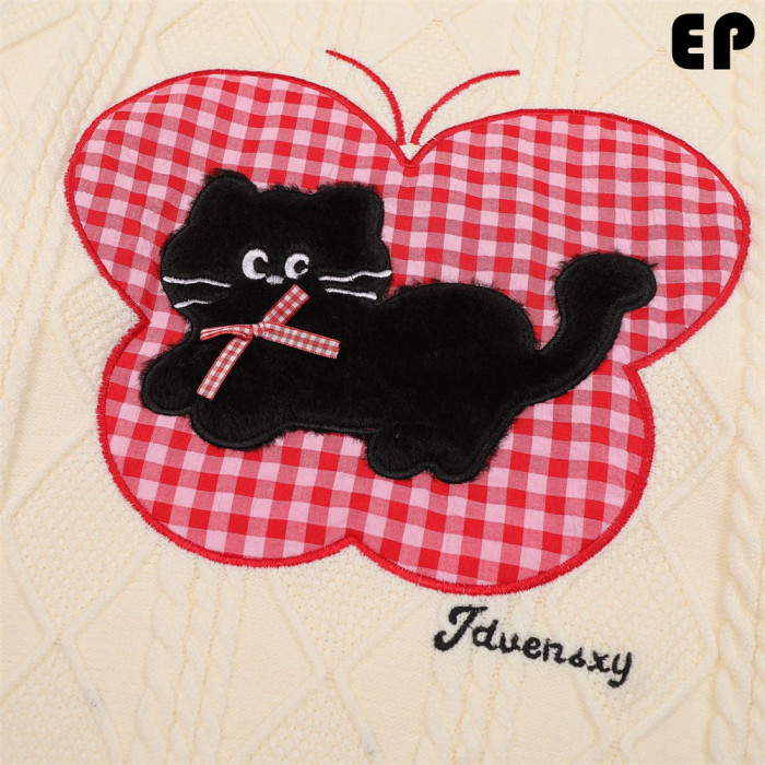 Women Knitted Sweater Pullover Pullover Cardigan Ripped Top