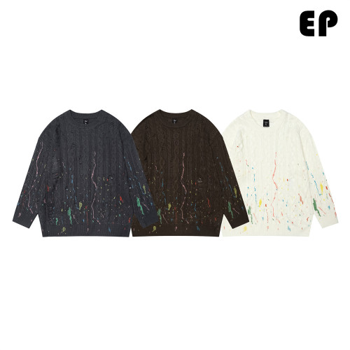 Women Knitted Sweater Pullover Pullover Cardigan Ripped Top