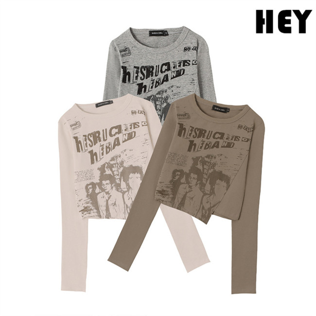 Women Hot Girl Style Slim Long Sleeve Bottoming Shirt Slim T-shirt