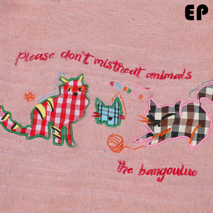 Women Knitted Sweater Pullover Pullover Cardigan Ripped Top