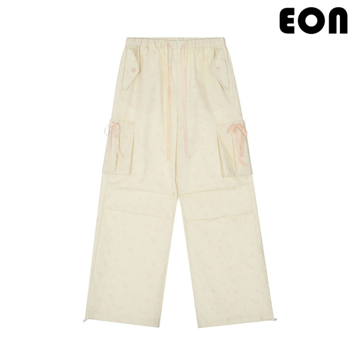 Women Overalls With Bright Thread Pants Anti Splash Trousers Loose pants Wide-leg Pants Casual Pants