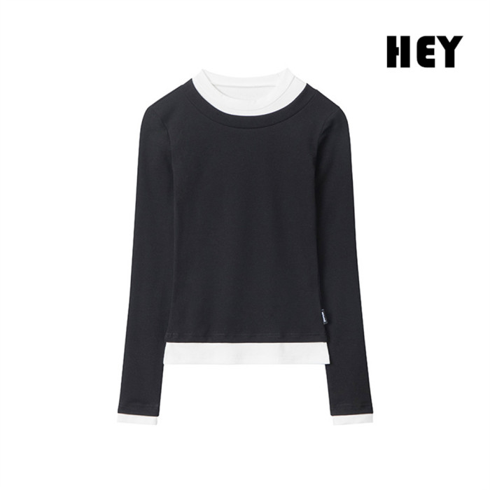 Women Hot Girl Style Slim Long Sleeve Bottoming Shirt Slim T-shirt