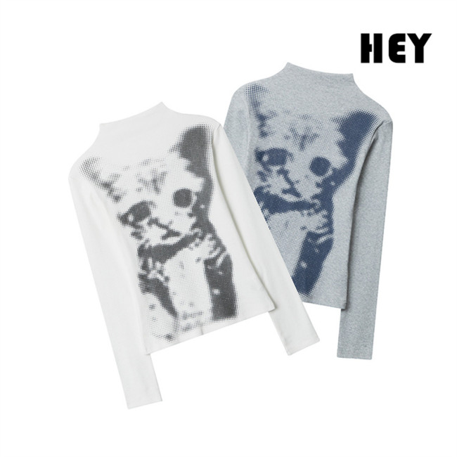 Women Hot Girl Style Slim Long Sleeve Bottoming Shirt Slim T-shirt