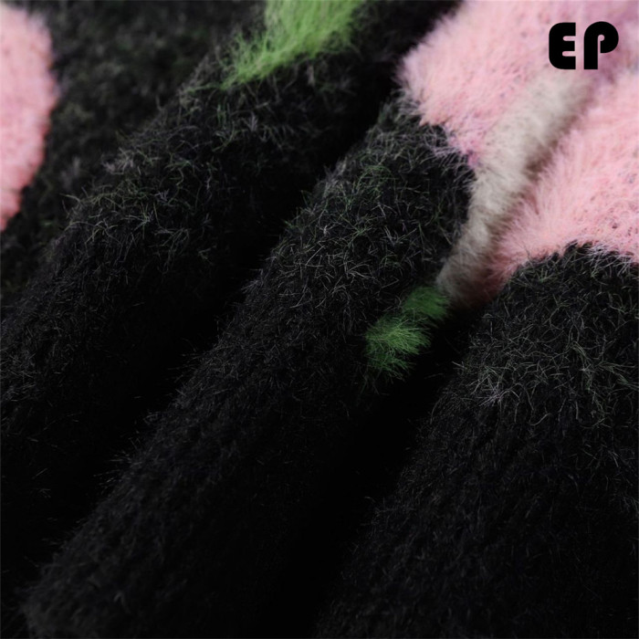 Women Knitted Sweater Pullover Pullover Cardigan Ripped Top