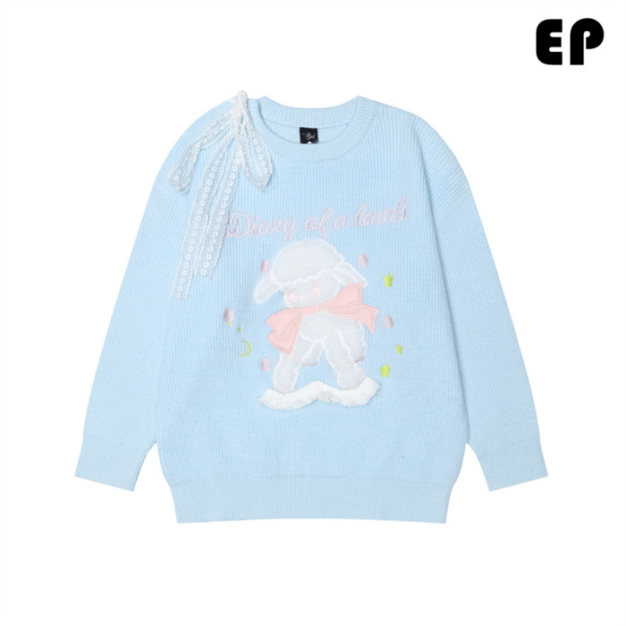 Women Knitted Sweater Pullover Pullover Cardigan Ripped Top