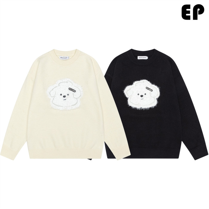 Women Knitted Sweater Pullover Pullover Cardigan Ripped Top