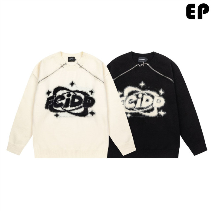 Women Knitted Sweater Pullover Pullover Cardigan Ripped Top