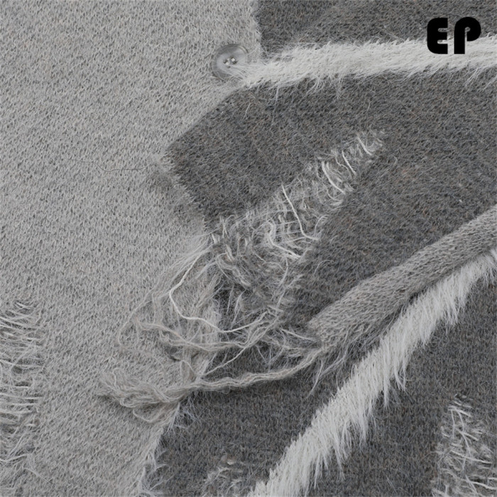 Women Knitted Sweater Pullover Pullover Cardigan Ripped Top